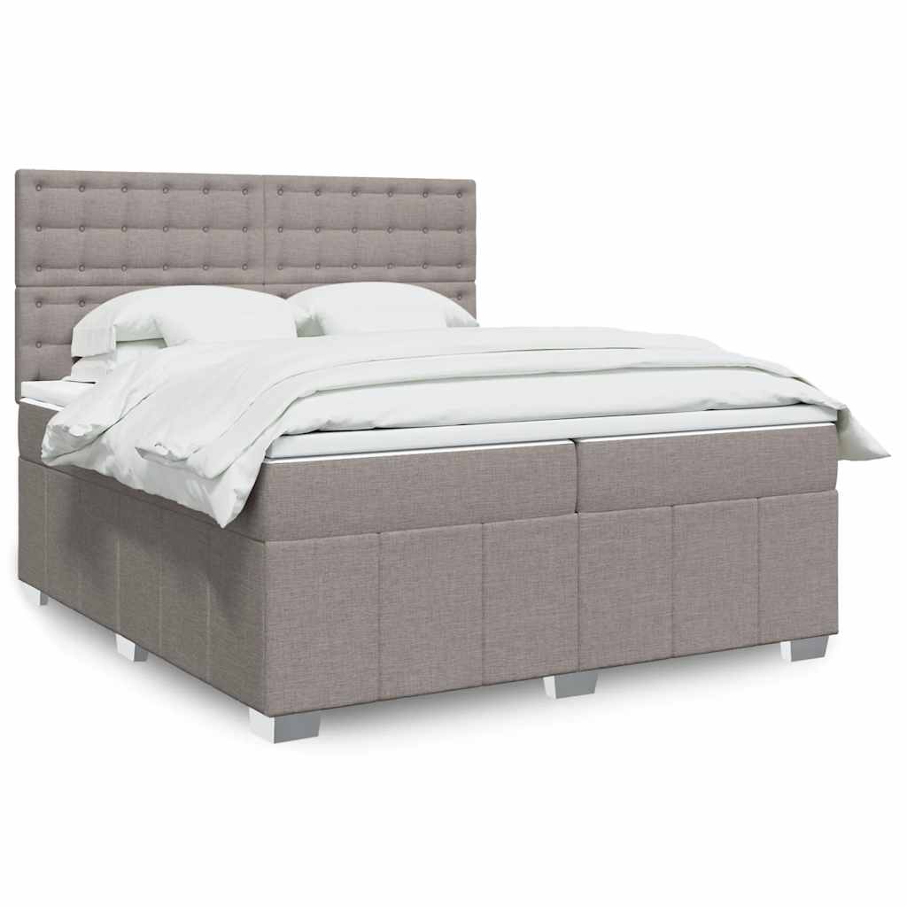 Levně vidaXL Box spring postel s matrací taupe 200x200 cm textil