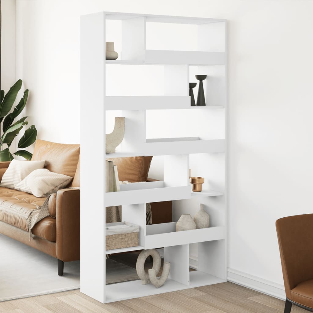 Levně vidaXL Dělicí stěna bílá 100 x 33 x 187,5 cm kompozitní dřevo