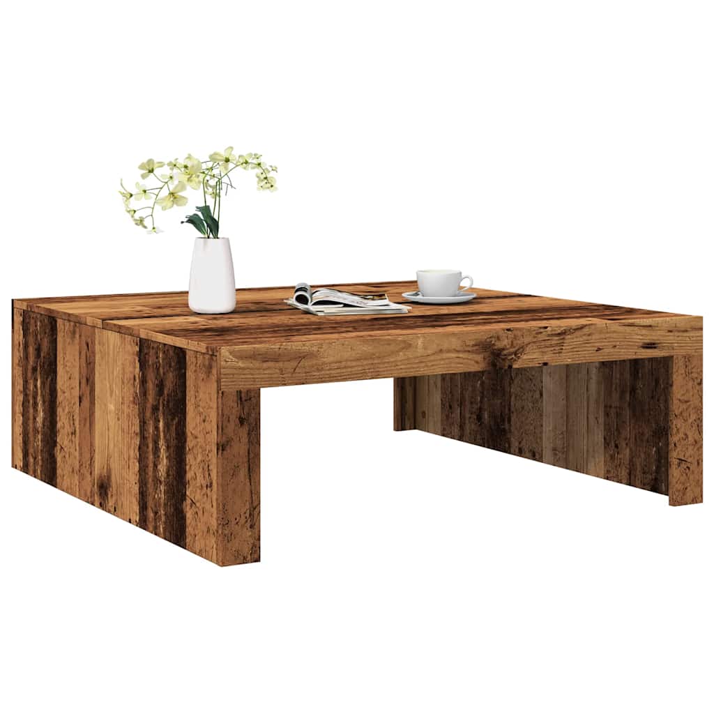 Levně vidaXL Konferenční stolek old wood 100 x 100 x 35 cm kompozitní dřevo