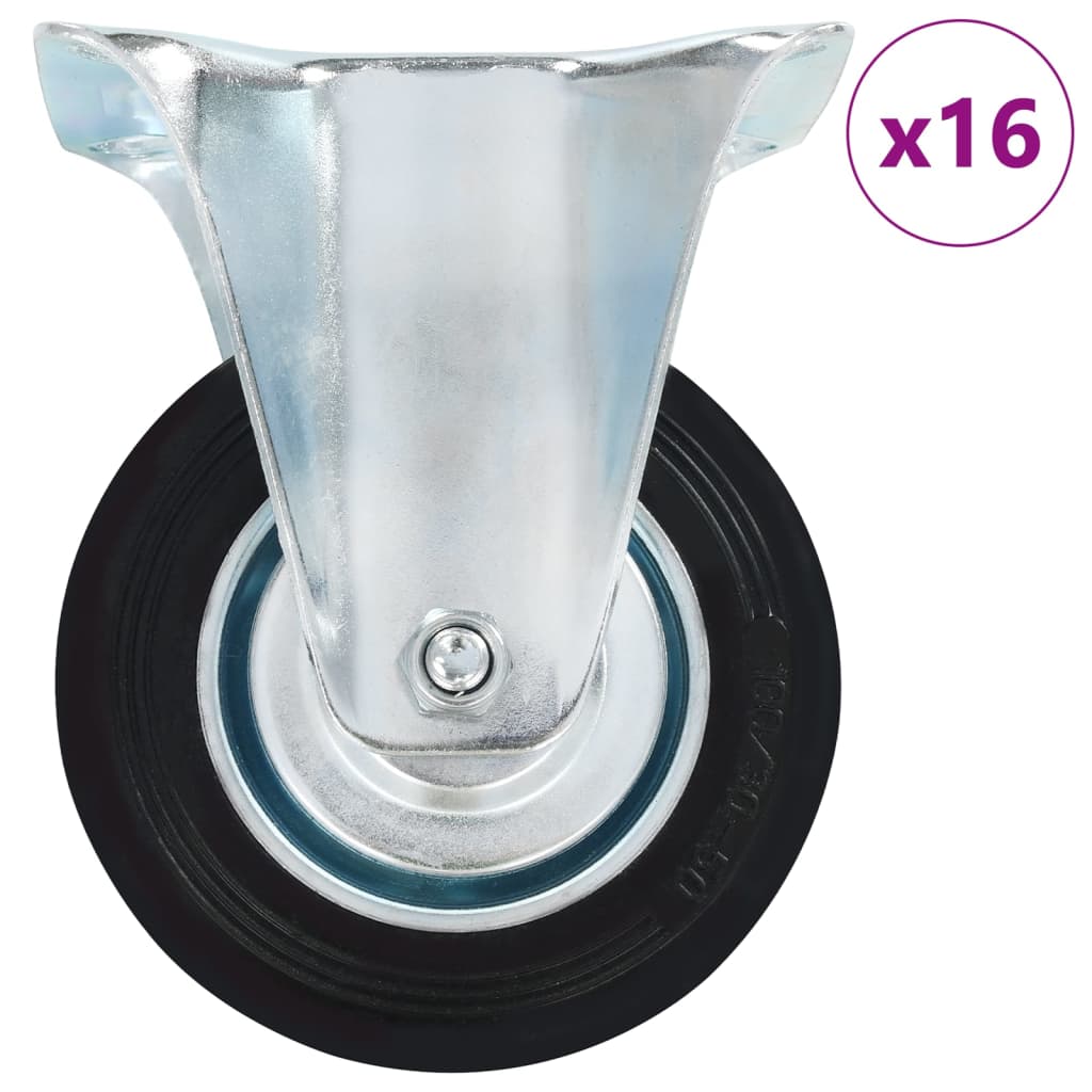 Levně vidaXL 16 ks pevná kolečka 100 mm