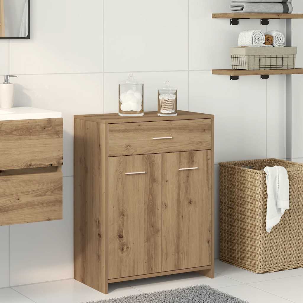 Levně vidaXL Koupelnová skříňka dub artisan 60 x 33 x 80 cm kompozitní dřevo