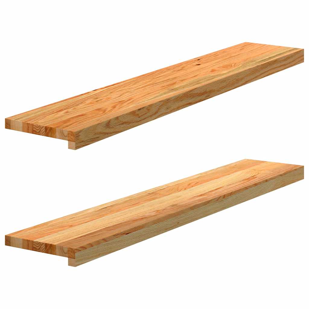Levně vidaXL Okenní parapety 2ks světle hnědé 110x20x2cm masivní dub