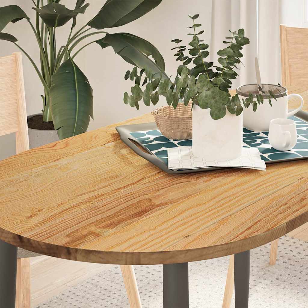 Levně vidaXL Stolní deska světle hnědá 120x60x2 cm masivní dub oválný
