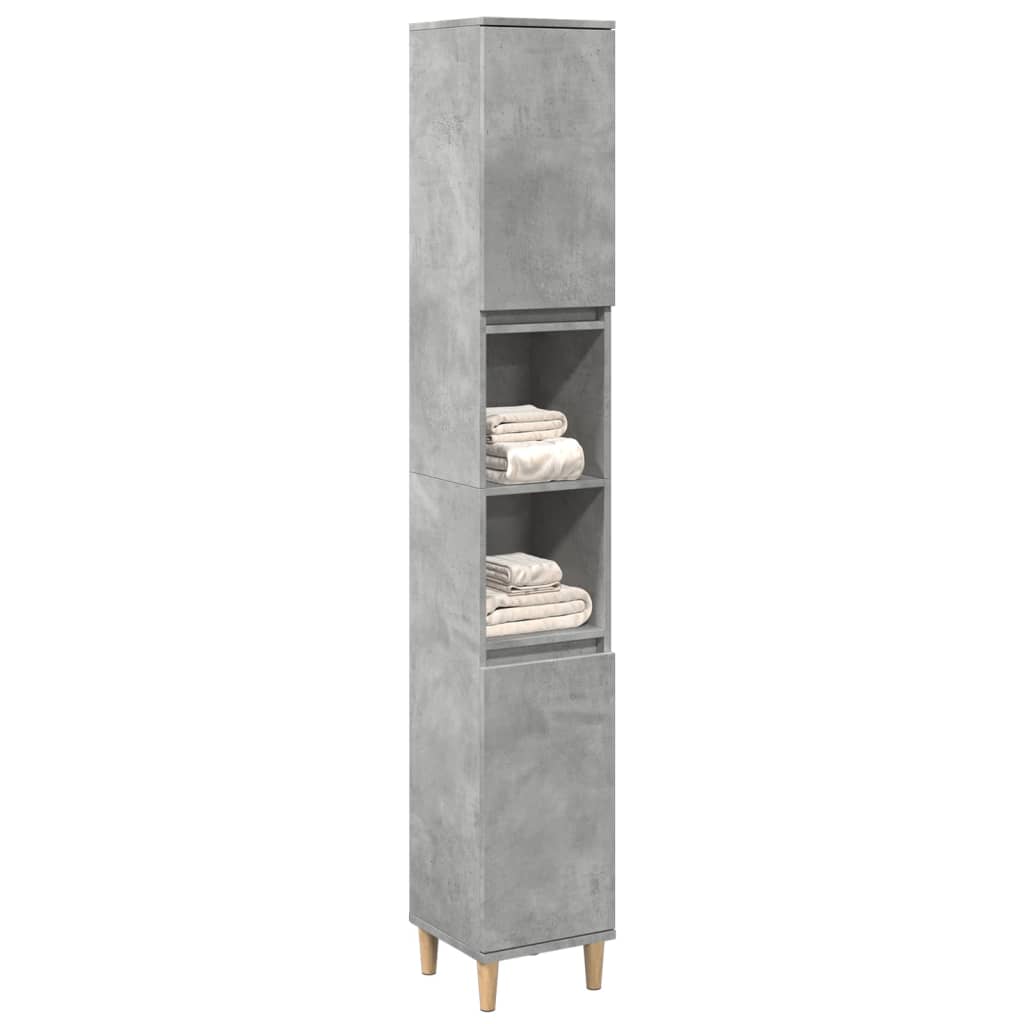 Levně vidaXL Koupelnová skříňka betonově šedá 30x30x190 cm kompozitní dřevo