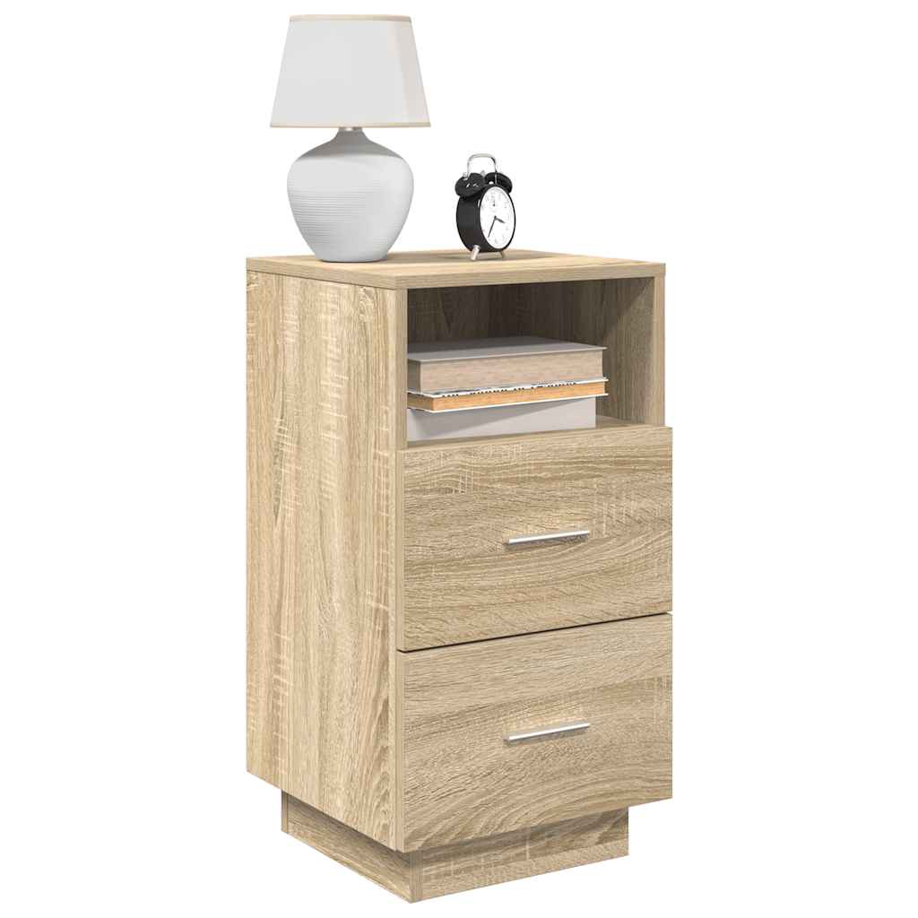 Levně vidaXL Noční stolky 2 ks se 2 zásuvkami dub sonoma 36 x 36 x 68 cm