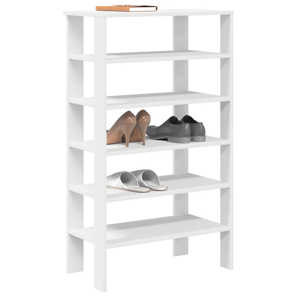 Levně vidaXL Botník bílý 61x32x105 cm kompozitní dřevo