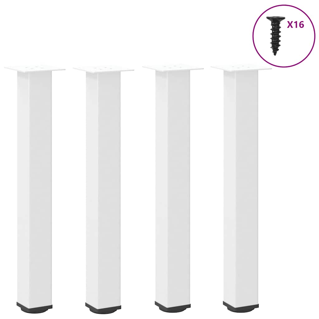Levně vidaXL Nohy konzolového stolku 4 ks bílé 72-74 cm ocelové