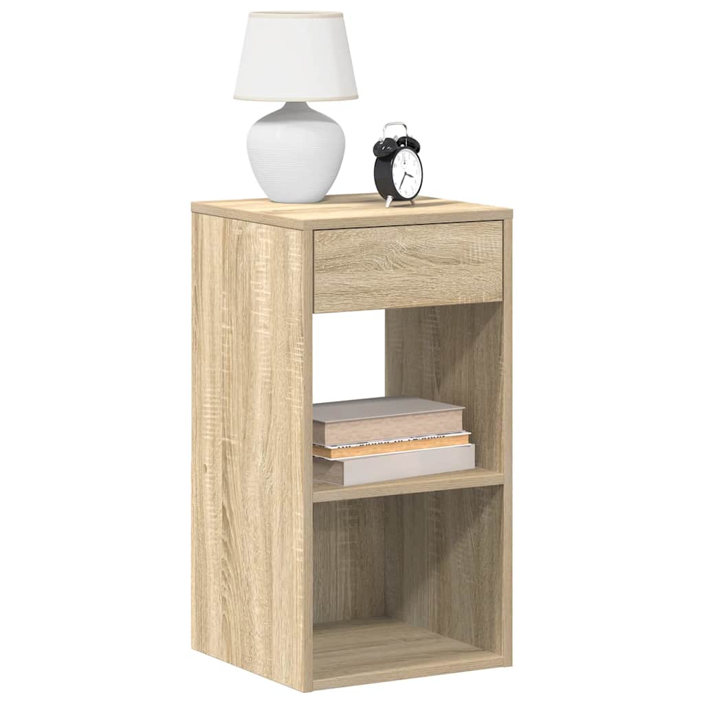 Levně vidaXL Noční stolky se zásuvkou 2 ks dub sonoma 35x34x66,5 cm