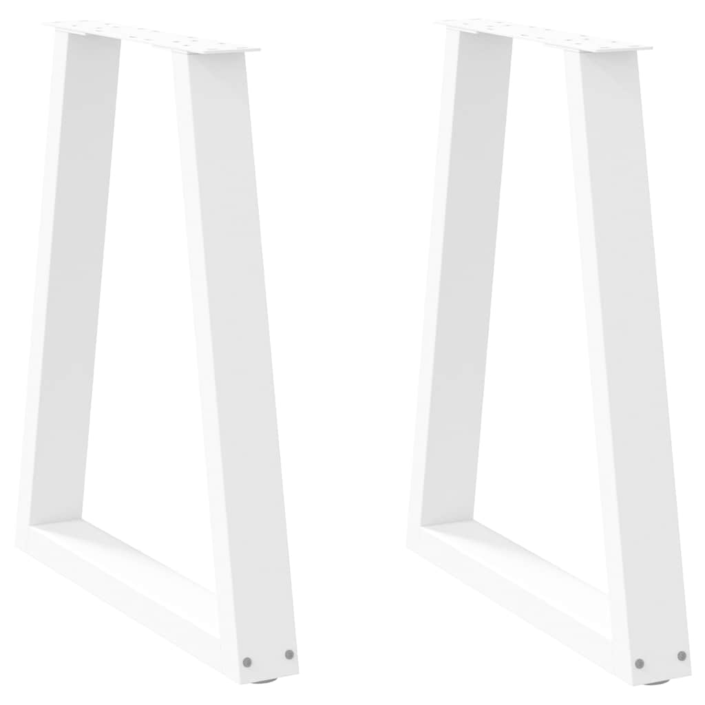 Levně vidaXL Nohy k jídelnímu stolu ve tvaru V, 2 ks, bílé, 50x(72-73,3) cm, ocel