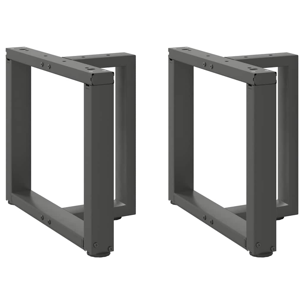 Levně vidaXL Nohy konferenčního stolku ve tvaru T, 2 ks, antracitové, 50 x 25 x (42-43) cm, ocel