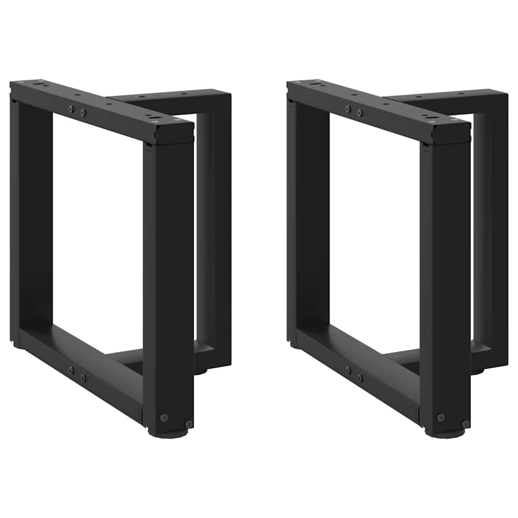 Levně vidaXL Nohy konferenčního stolku ve tvaru T, 2 ks, černé, 50 x 25 x (42-43) cm, ocel