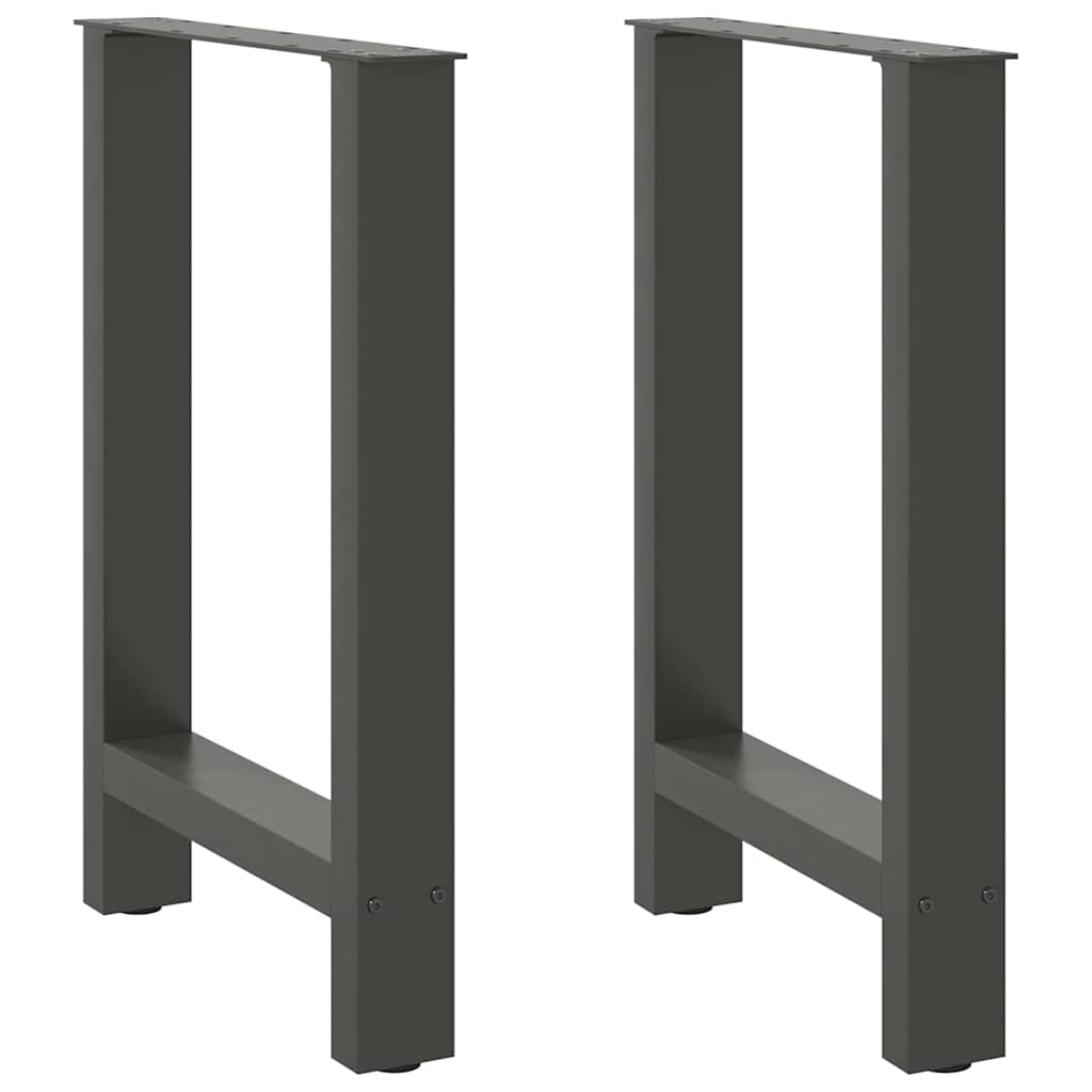 Levně vidaXL Nohy k jídelnímu stolu antracitové 2 ks 60 x (72-73) cm ocelové