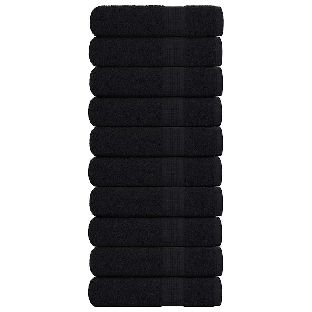 Levně vidaXL Ručníky do sprchy FROGN 10 ks černé 70x140 cm 360 g/m²
