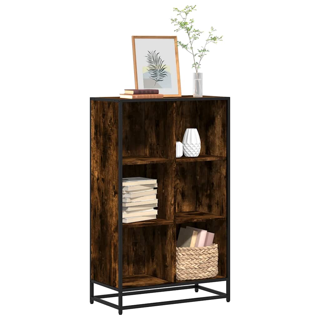 Levně vidaXL Knihovna kouřový dub 65,5x33x107,5 cm kompozitní dřevo