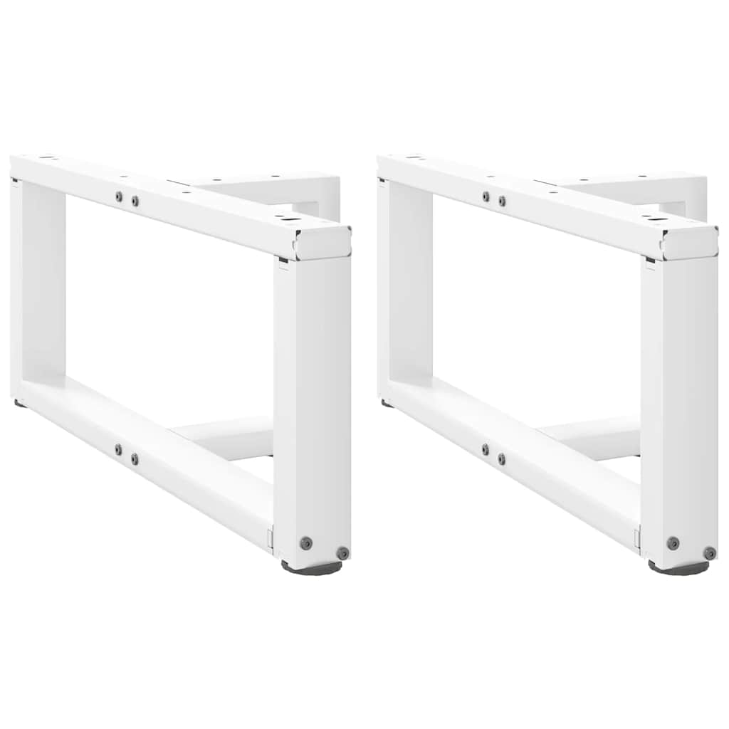 Levně vidaXL Nohy konferenčního stolku ve tvaru T, 2 ks, bílé, 60 x 25 x (30-31) cm, ocel