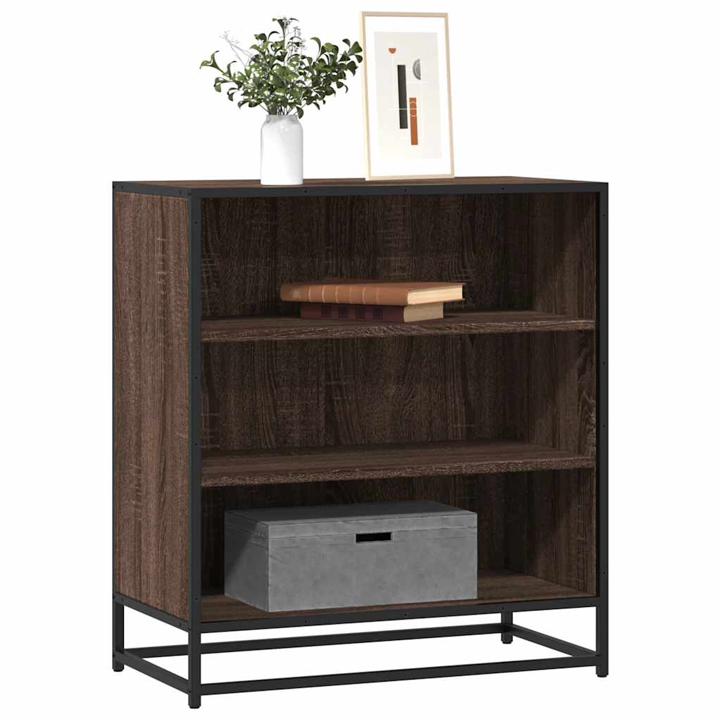 Levně vidaXL Příborník hnědý dub 68 x 35 x 76 cm kompozitní dřevo a kov