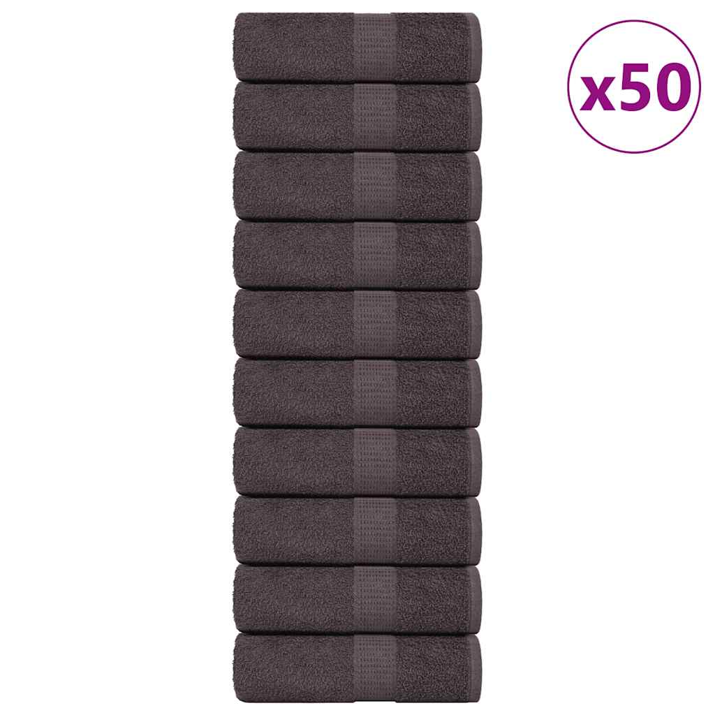 Levně vidaXL Ručníky FROGN 50 ks antracitové 30x30 cm 360 g/m²