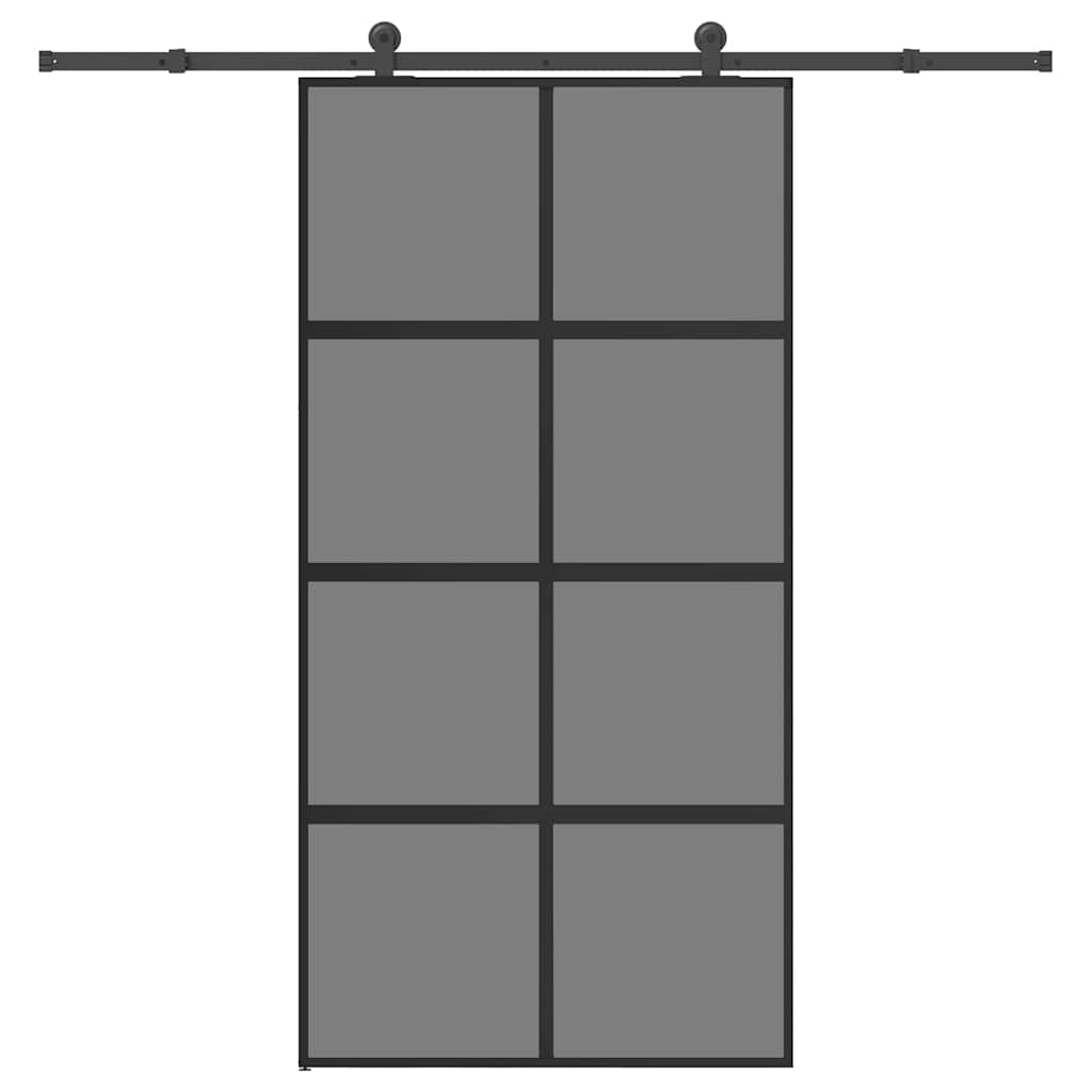 Levně vidaXL Posuvné dveře s kováním 102,5x205 cm tvrzeného sklo a hliník