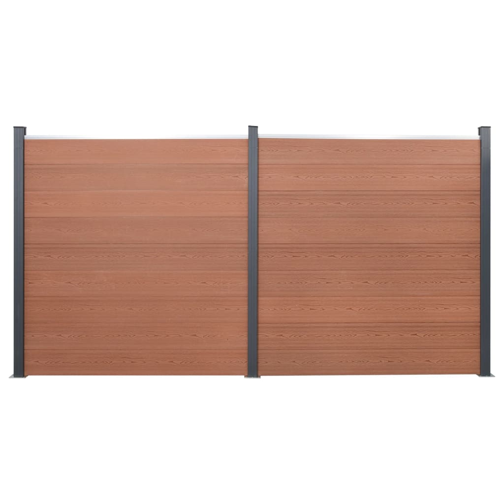 Levně vidaXL Sada plotových dílců hnědá 353 x 186 cm WPC