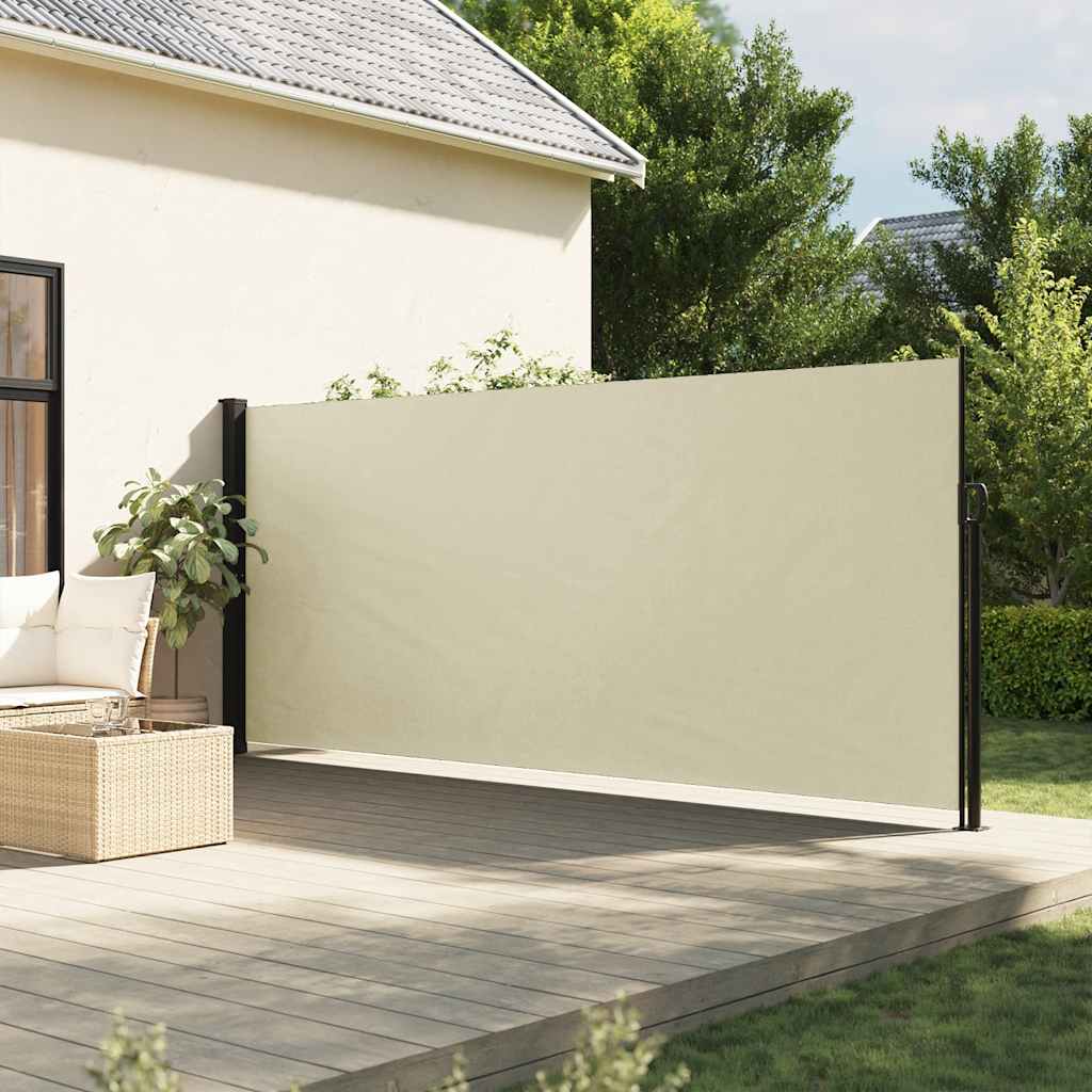 Levně vidaXL Zatahovací boční markýza krémová 180 x 300 cm