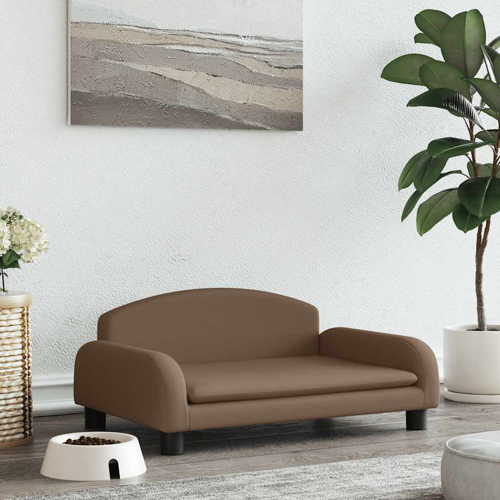 Levně vidaXL Pelíšek pro psy hnědý 70 x 45 x 30 cm textil
