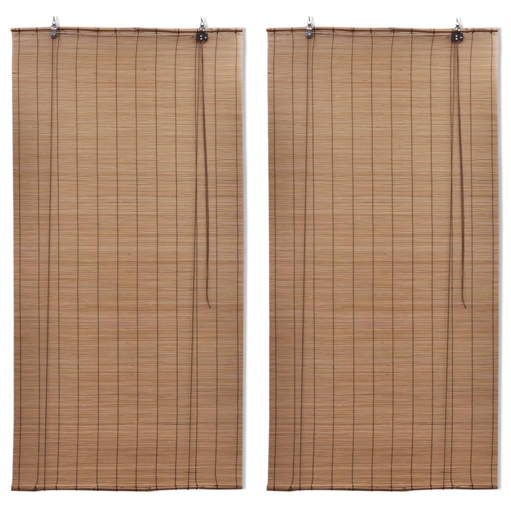Levně vidaXL Zatemňovací rolety z bambusu 2 ks hnědé 120 x 220 cm