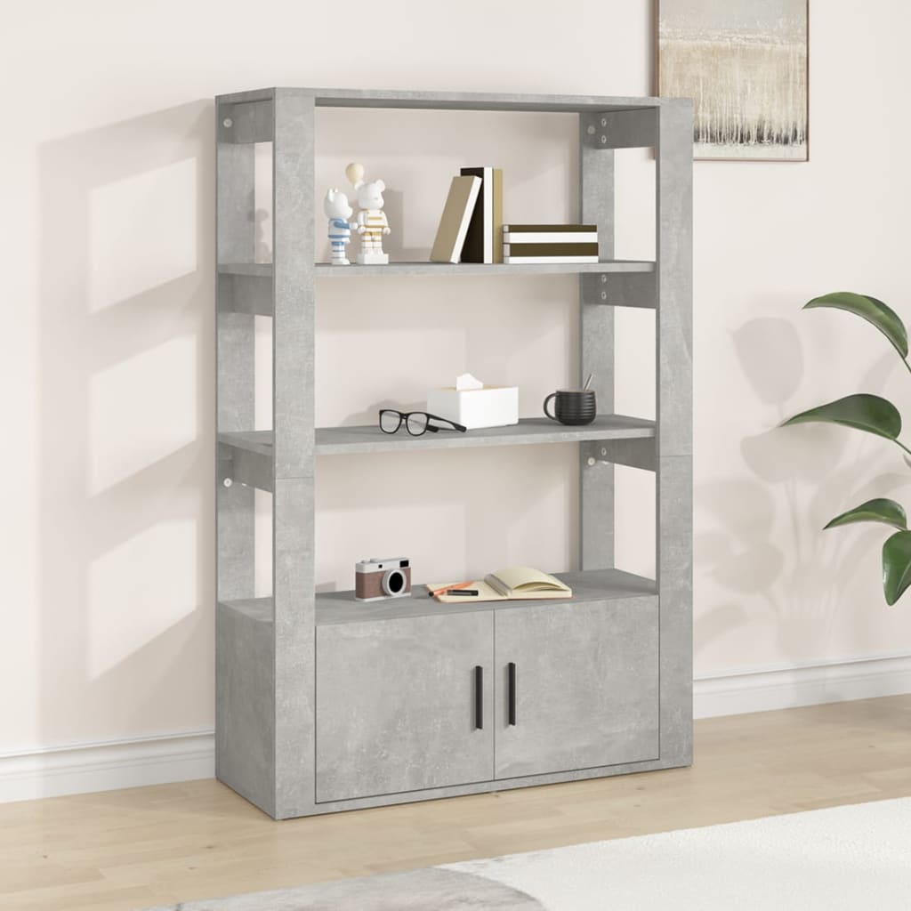 Levně vidaXL Příborník betonově šedý 80x30x119,5 cm kompozitní dřevo