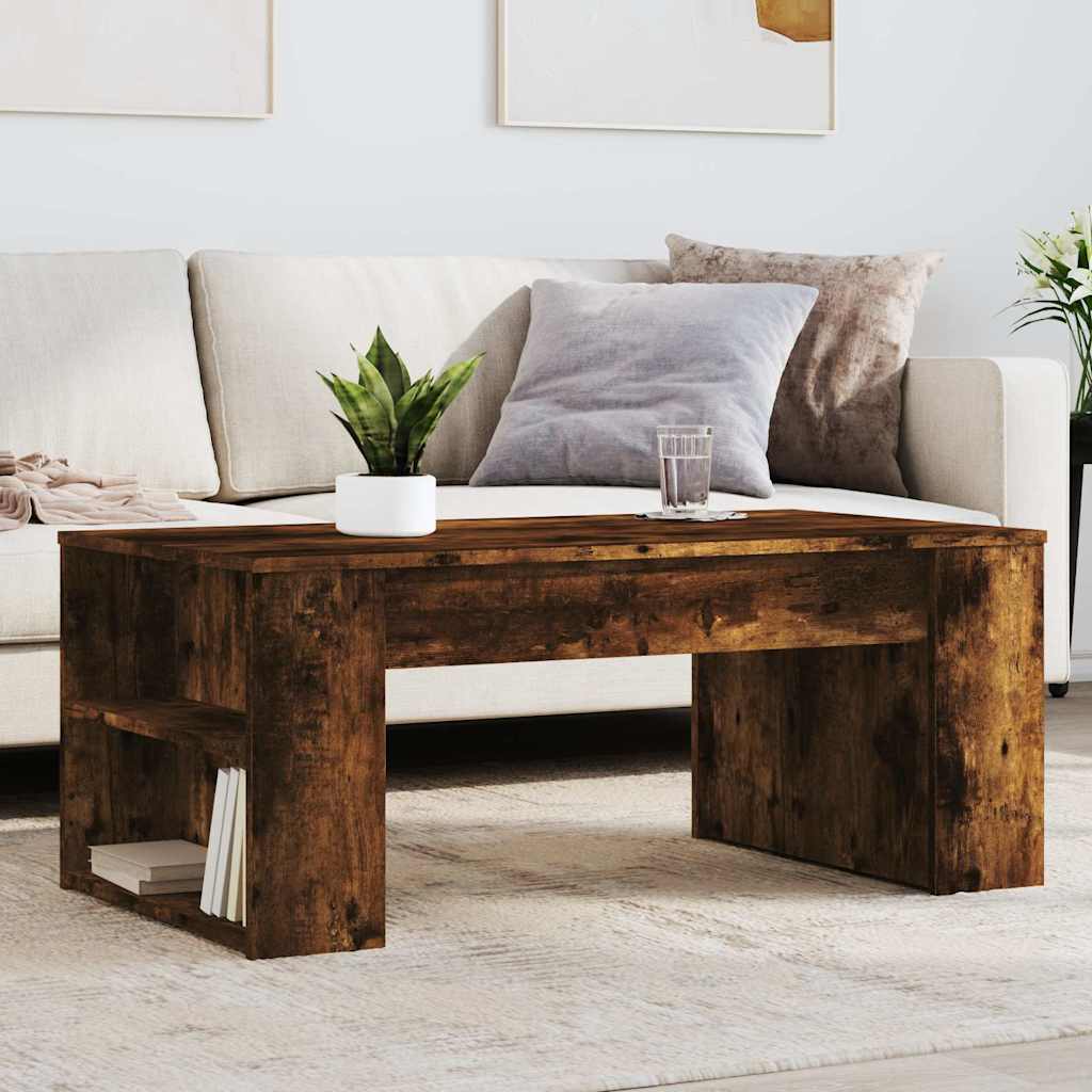 Levně vidaXL Konferenční stolek kouřový dub 102x55x42 cm kompozitní dřevo
