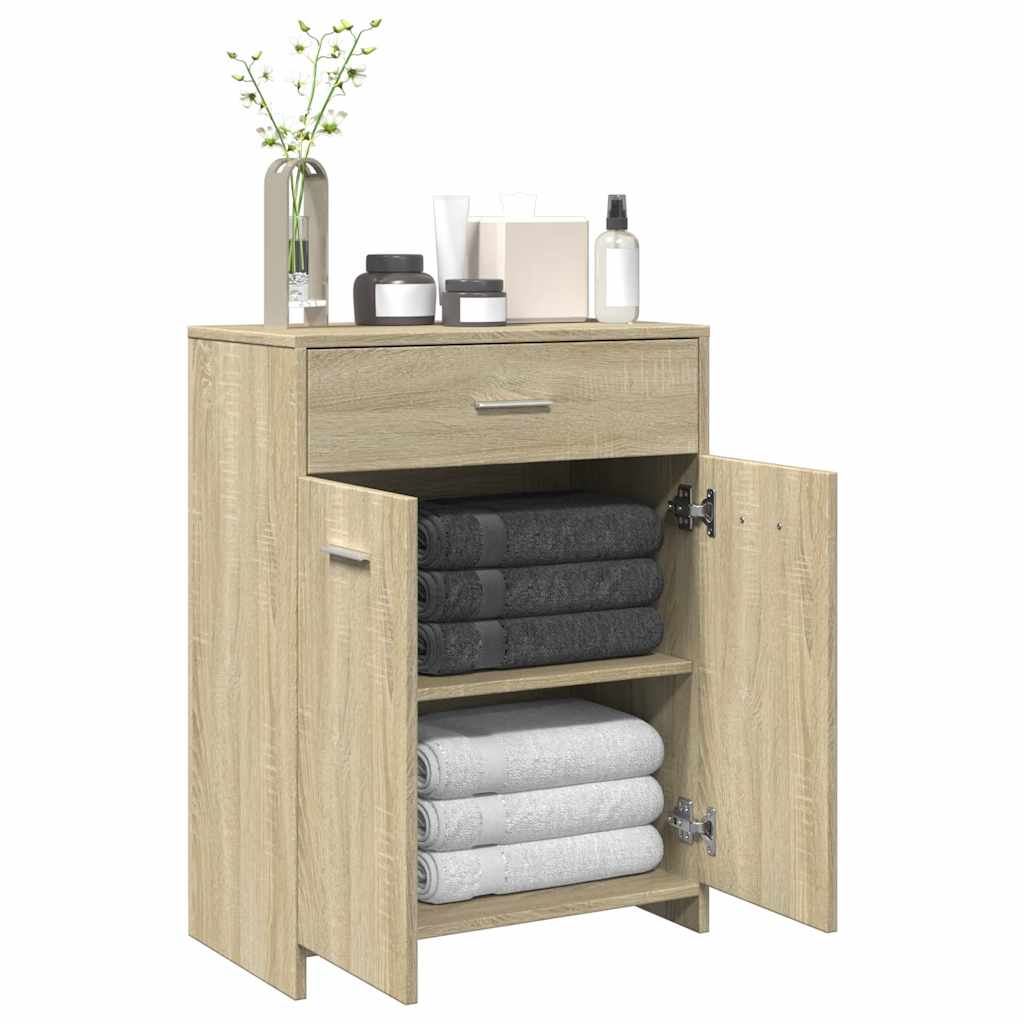 Levně vidaXL Koupelnová skříňka dub sonoma 60 x 33 x 80 cm dřevotříska