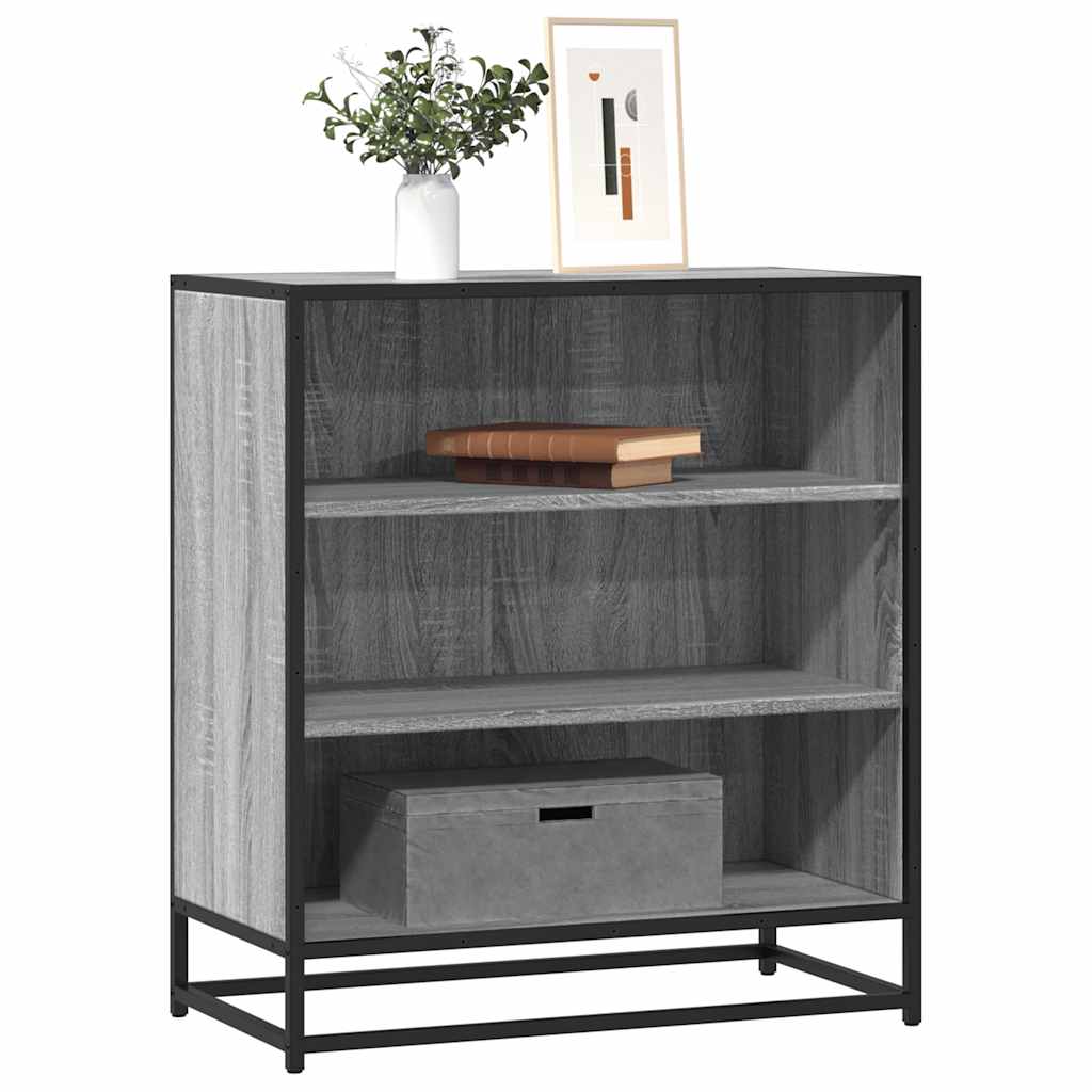 Levně vidaXL Příborník šedý sonoma 68 x 35 x 76 cm kompozitní dřevo a kov