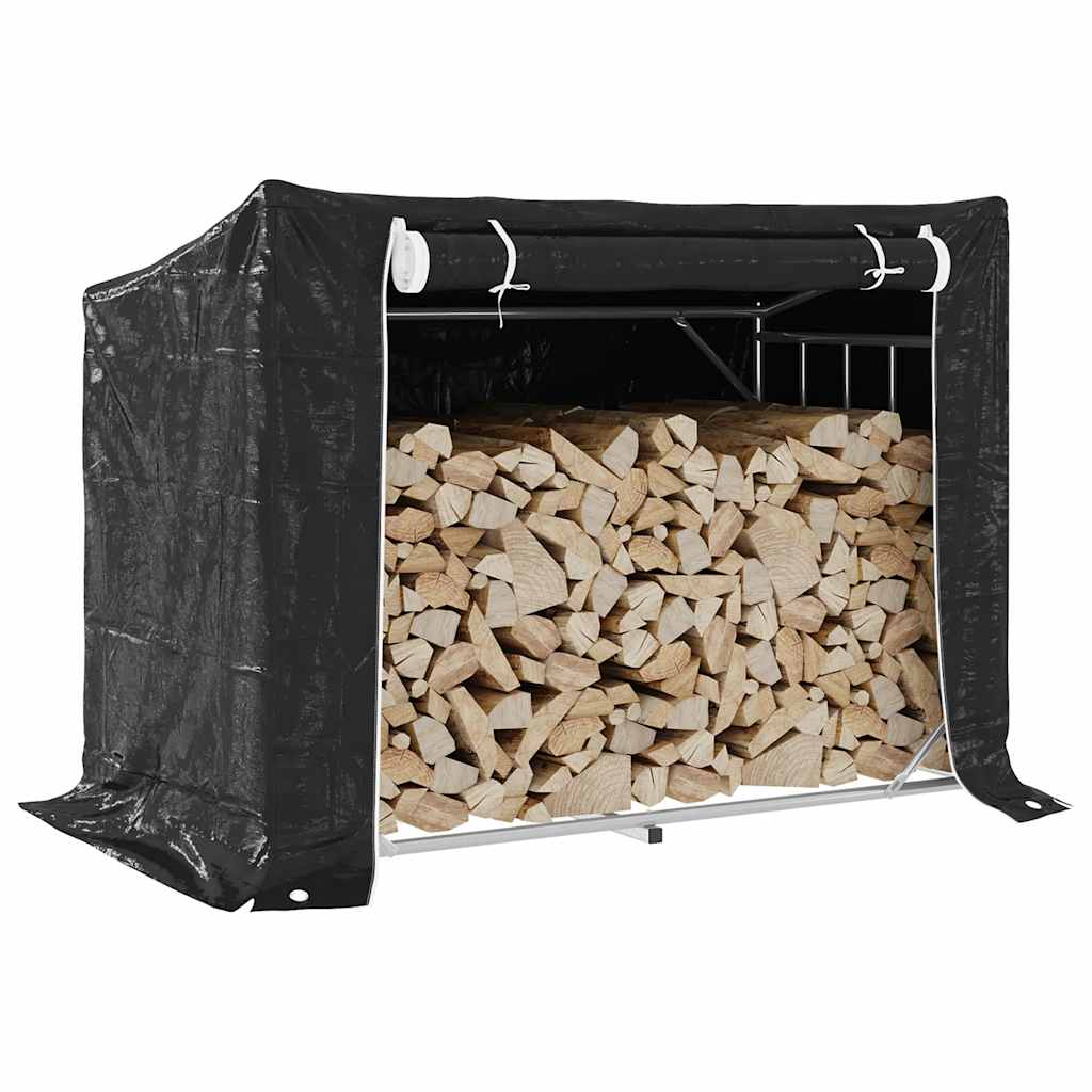 Levně vidaXL Stojan na palivové dřevo s krytem 151x80,5x110,5 cm