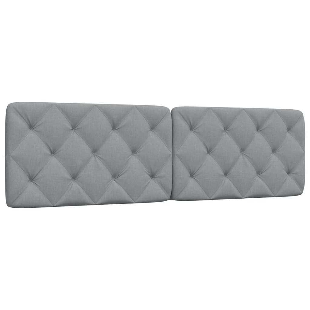Levně vidaXL Polštář na čelo postele světle šedý 180 cm textil