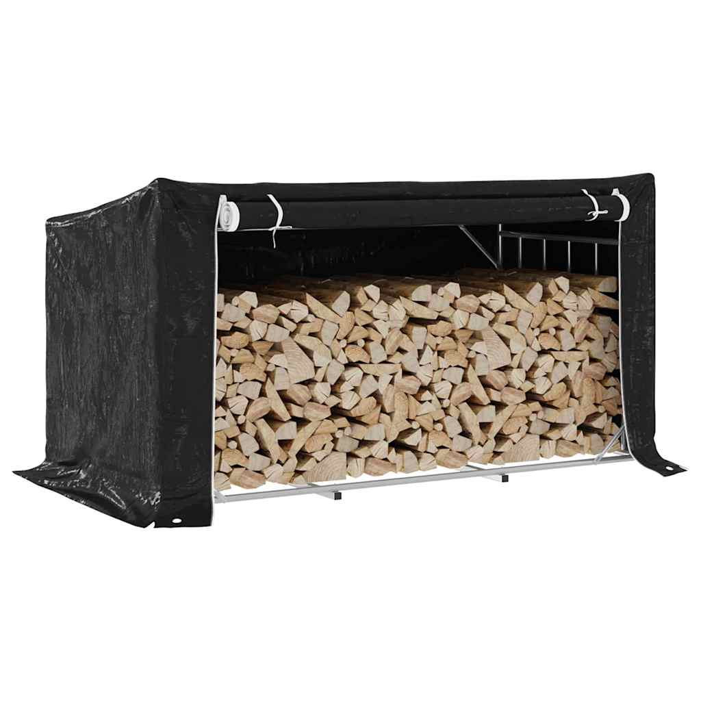 Levně vidaXL Stojan na palivové dřevo s krytem 200,5x100,5x110,5 cm