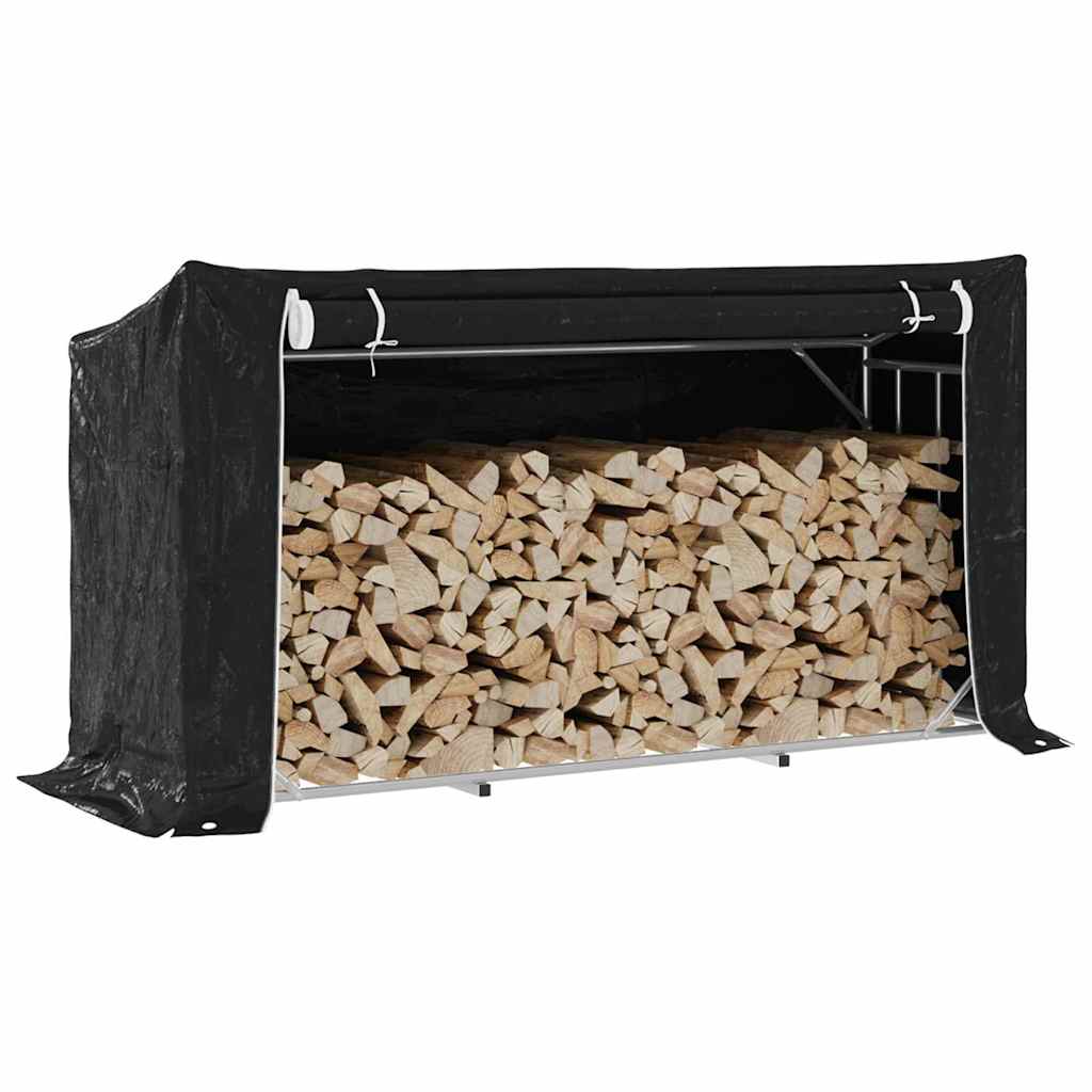 Levně vidaXL Stojan na palivové dřevo s krytem 200,5x60,5x110,5 cm