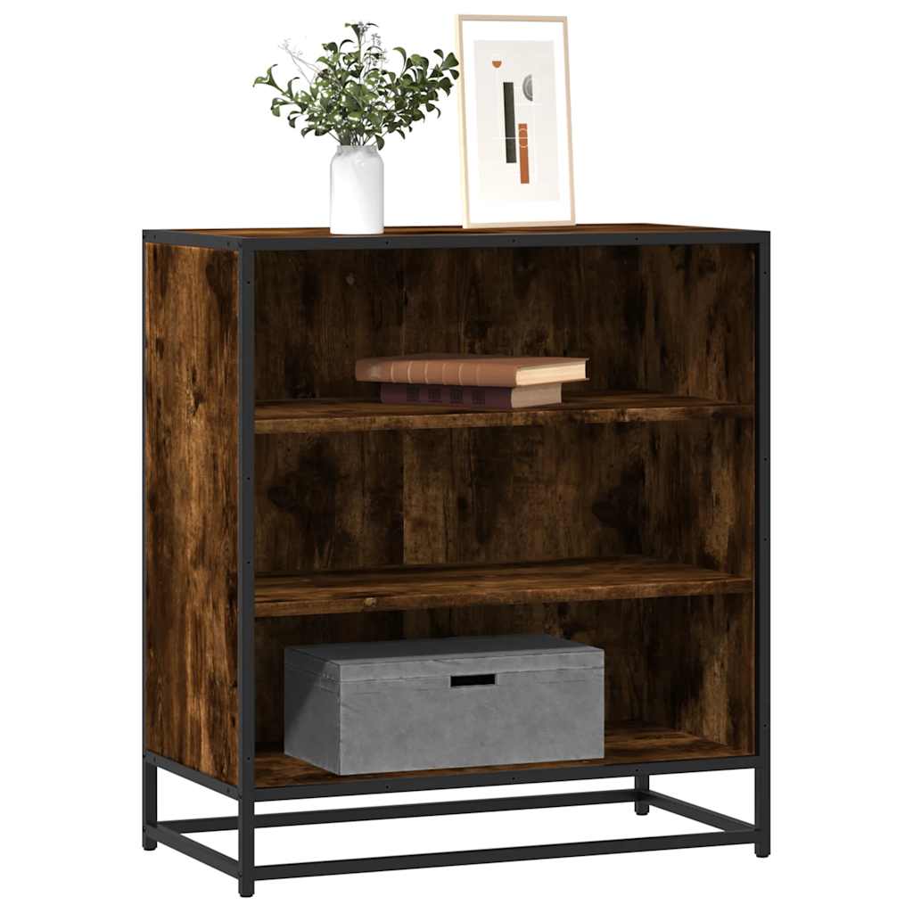 Levně vidaXL Příborník kouřový dub 68 x 35 x 76 cm kompozitní dřevo a kov