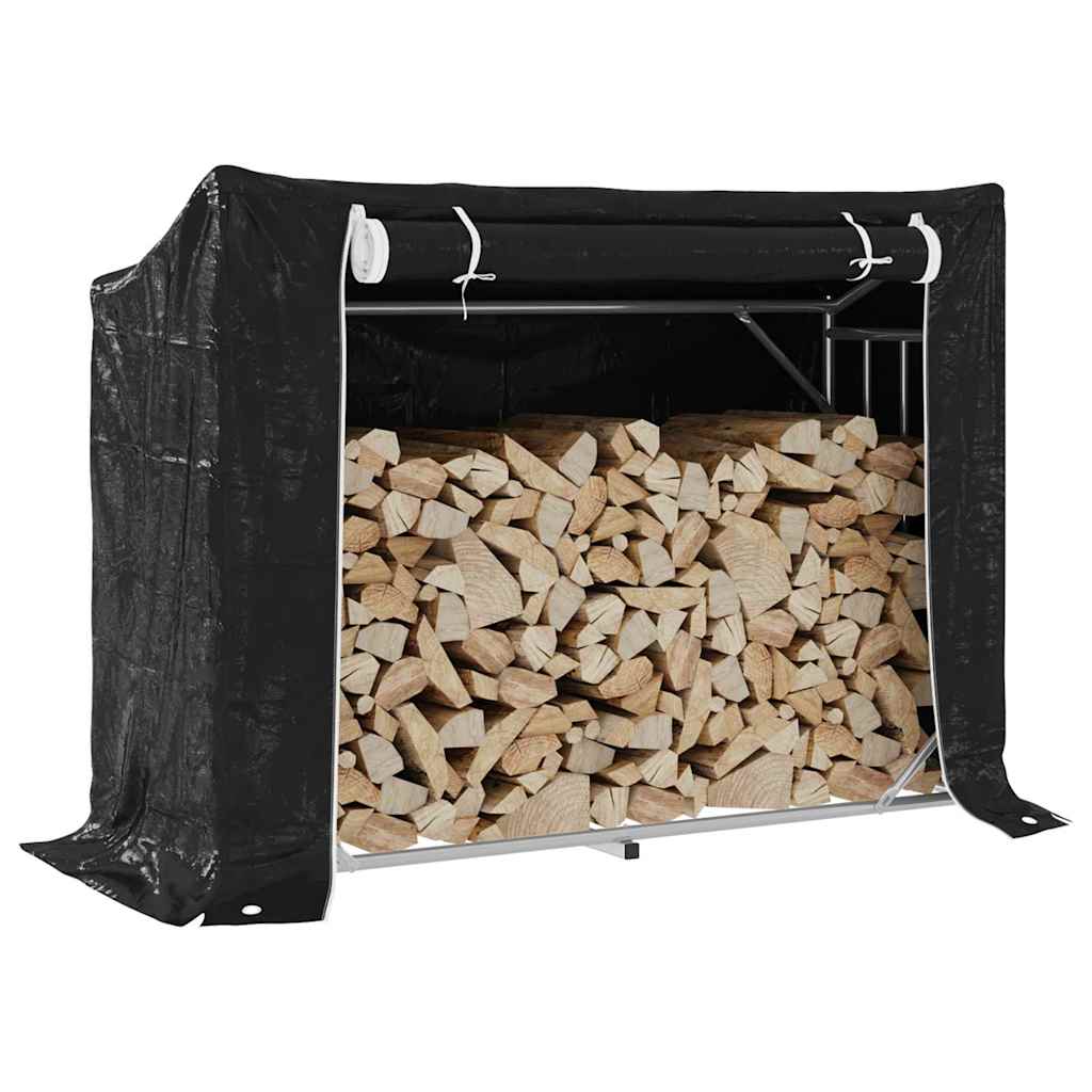 Levně vidaXL Stojan na palivové dřevo s krytem 151x60,5x110,5 cm