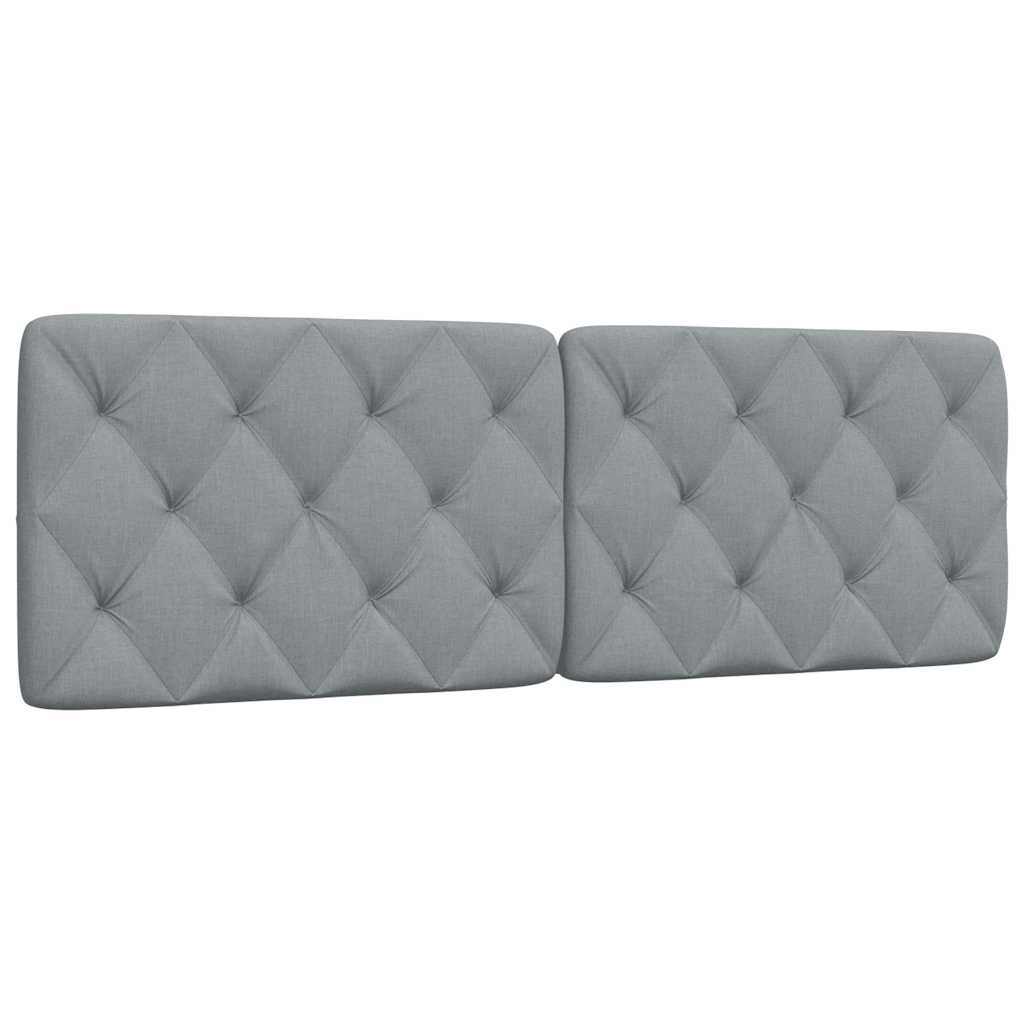 Levně vidaXL Polštář na čelo postele světle šedý 160 cm textil