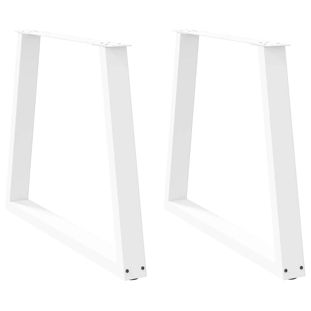 Levně vidaXL Nohy k jídelnímu stolu ve tvaru V, 2 ks, bílé, 80 x (72-73,3) cm, ocel