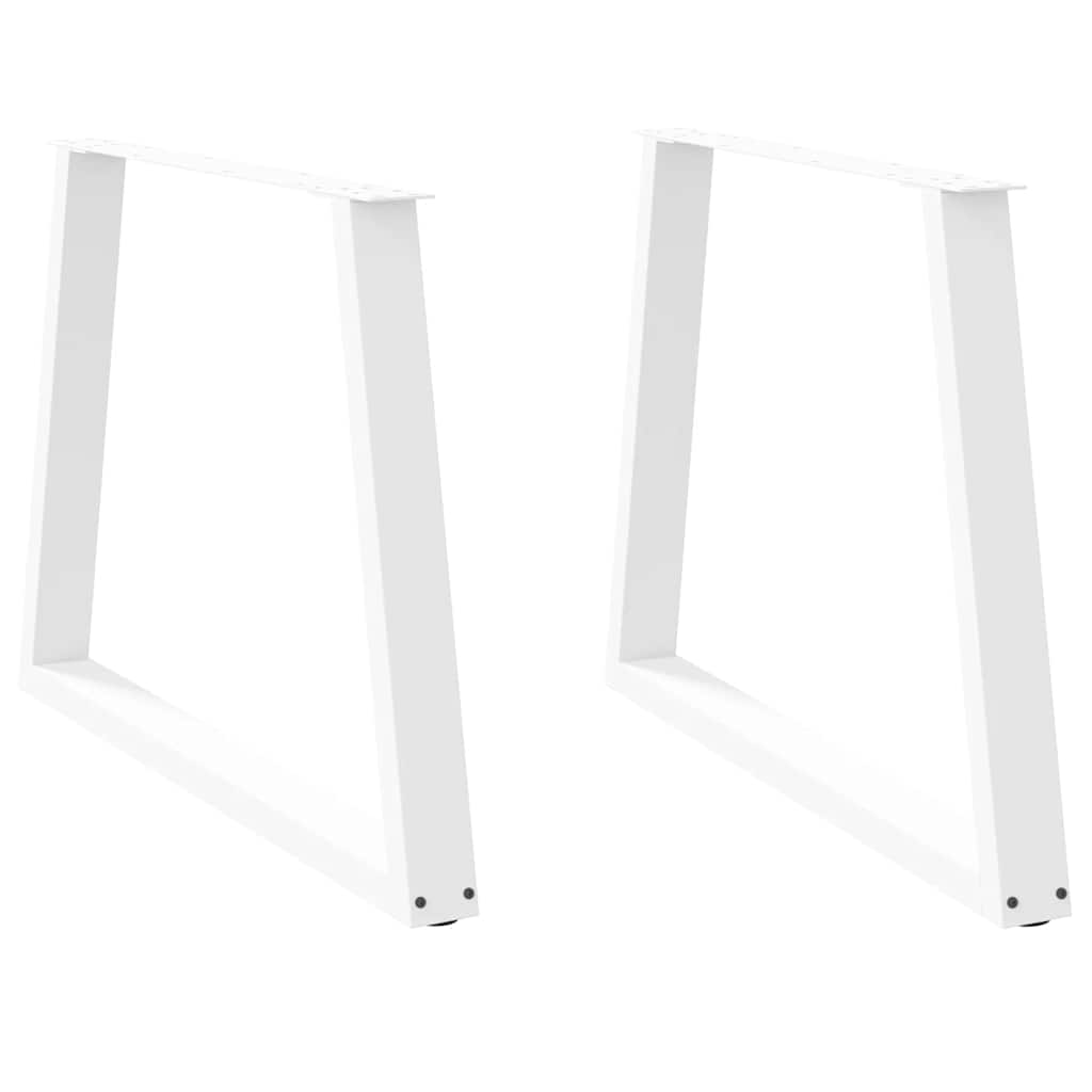 Levně vidaXL Nohy k jídelnímu stolu ve tvaru V, 2 ks, bílé, 100 x (72-73,3) cm, ocel