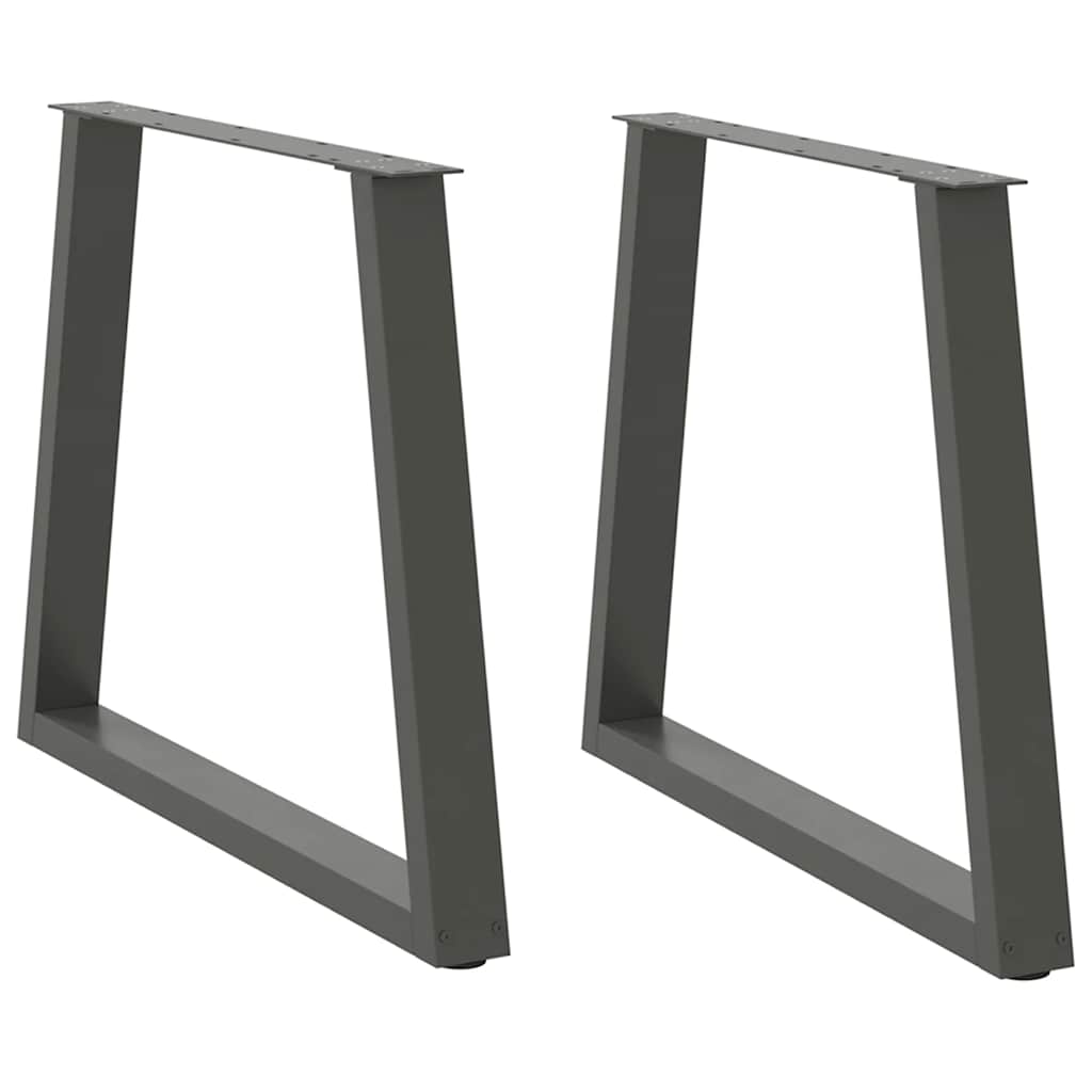 Levně vidaXL Nohy k jídelnímu stolu ve tvaru V, 2 ks, antracitové, 80 x (72-73,3) cm, ocel