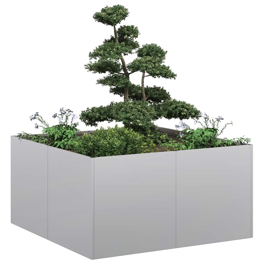 Levně vidaXL Truhlík 80x80x40 cm pozinkovaná ocel