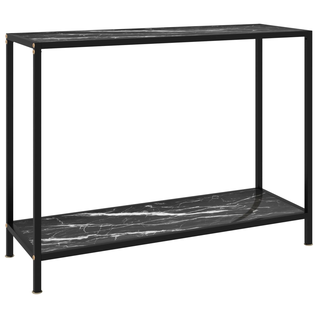 Levně vidaXL Konzolový stolek černý 100 x 35 x 75 cm tvrzené sklo