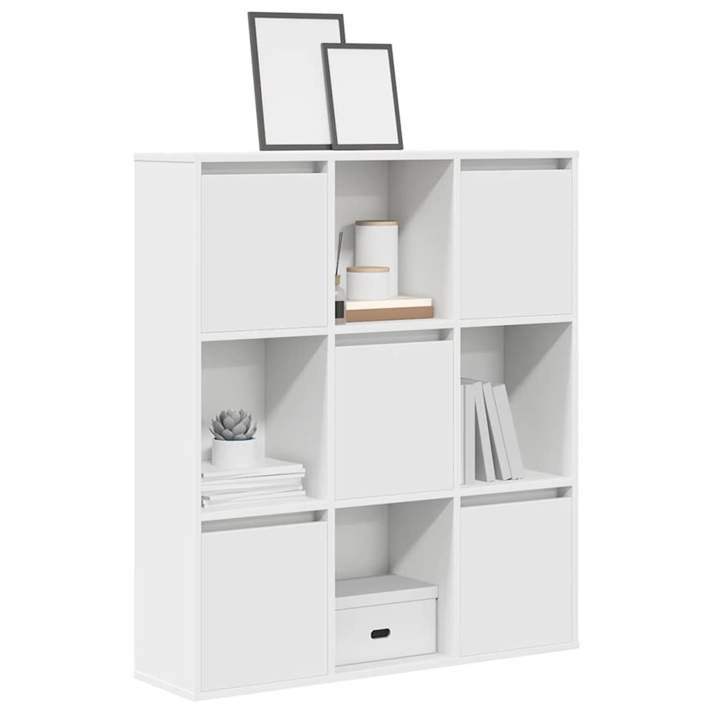 Levně vidaXL Knihovna bílá 89x24x101,5 cm kompozitní dřevo