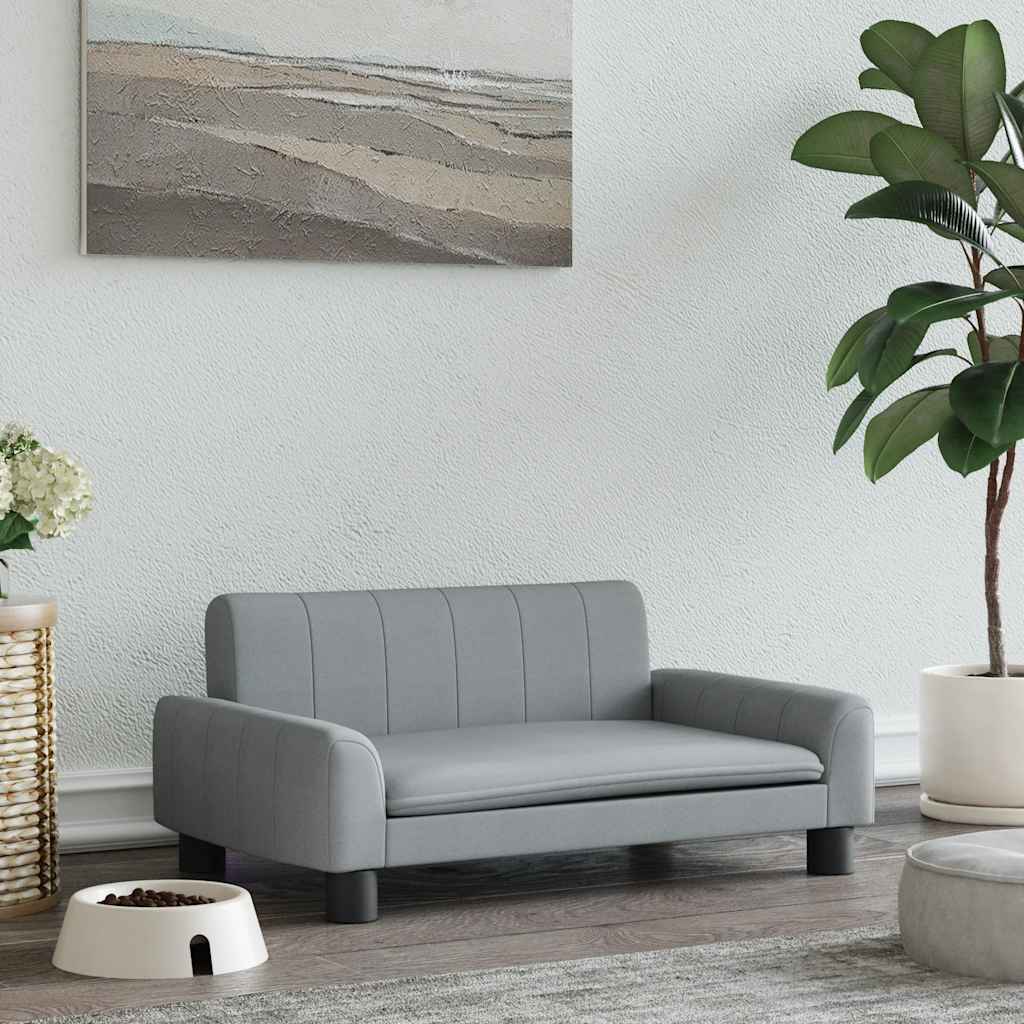 Levně vidaXL Pelíšek pro psy světle šedý 70 x 45 x 30 cm textil