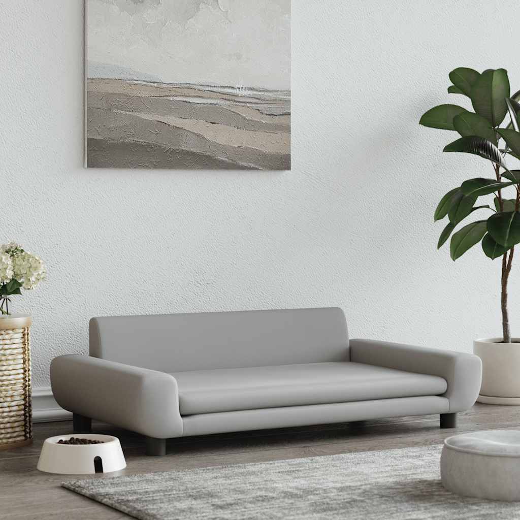 Levně vidaXL Pelíšek pro psy světle šedý 100 x 54 x 33 cm samet