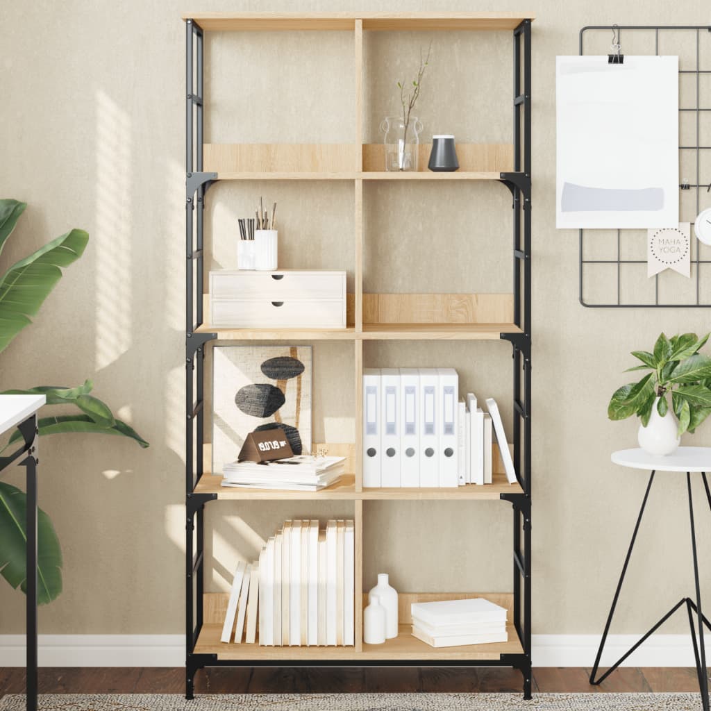 Levně vidaXL Knihovna dub sonoma 78,5 x 33 x 153 cm kompozitní dřevo