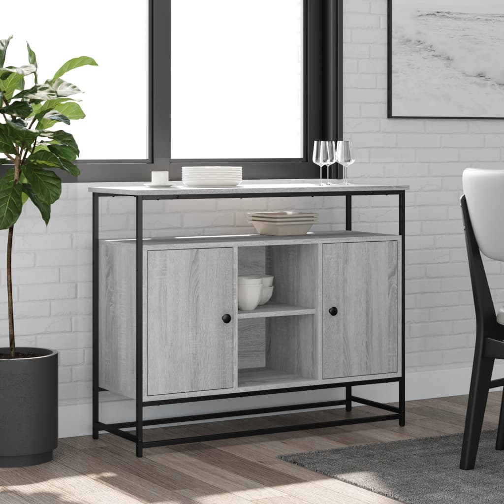 Levně vidaXL Příborník šedý sonoma 100 x 35 x 80 cm kompozitní dřevo