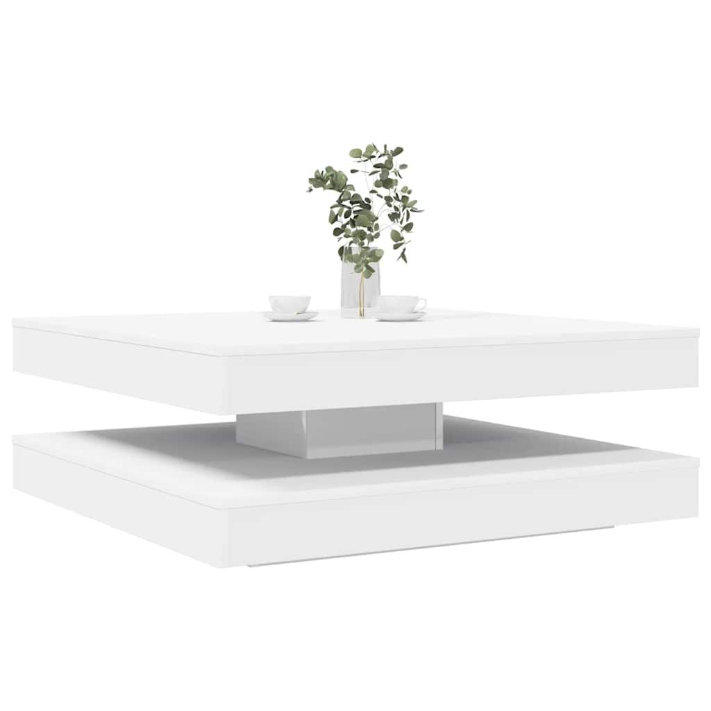 Levně vidaXL Konferenční stolek otočný o 360º bílý 90x90x34,5 cm
