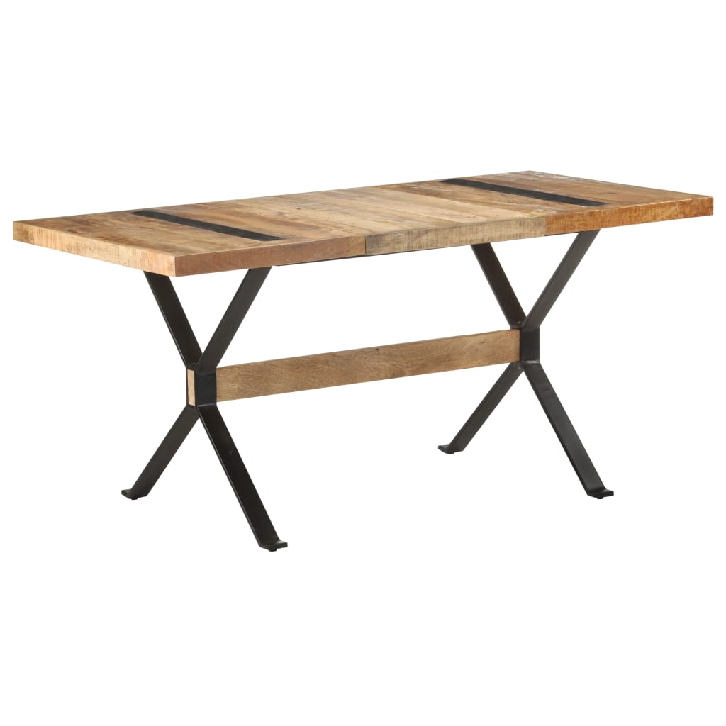 Levně vidaXL Jídelní stůl 160 x 80 x 76 cm hrubé mangovníkové dřevo
