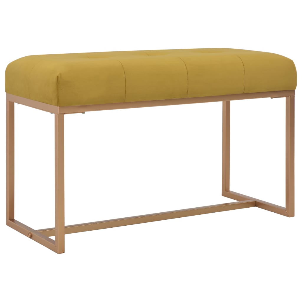 Levně vidaXL Lavice 80 cm hořčicová sametová